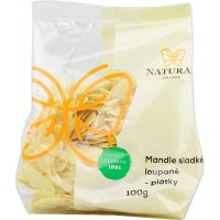Mandle sladké lúpané plátky 100g Natural Jihlava